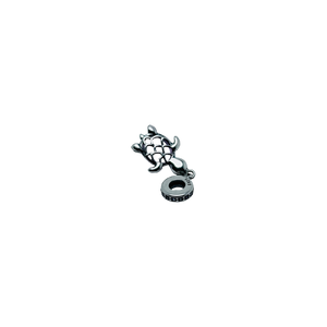 Dije o charm tortuga de mar rosa de cristal murano