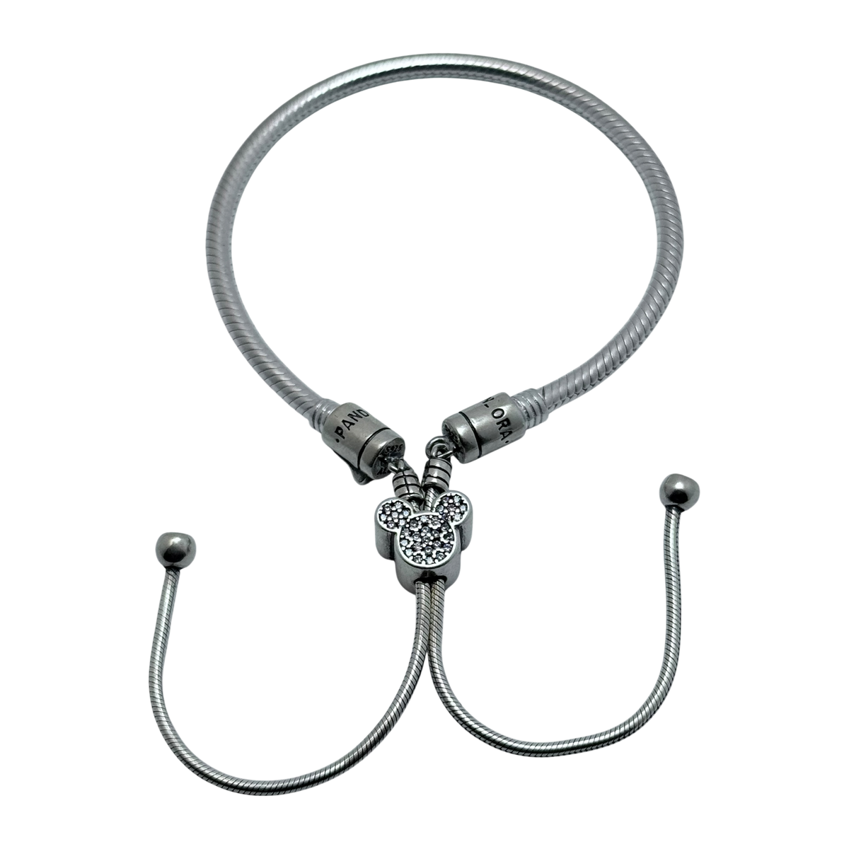 Pulsera pandora deslizante icono de mickey mouse