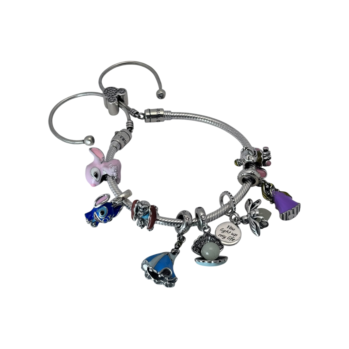 Pulsera pandora deslizante icono de mickey mouse