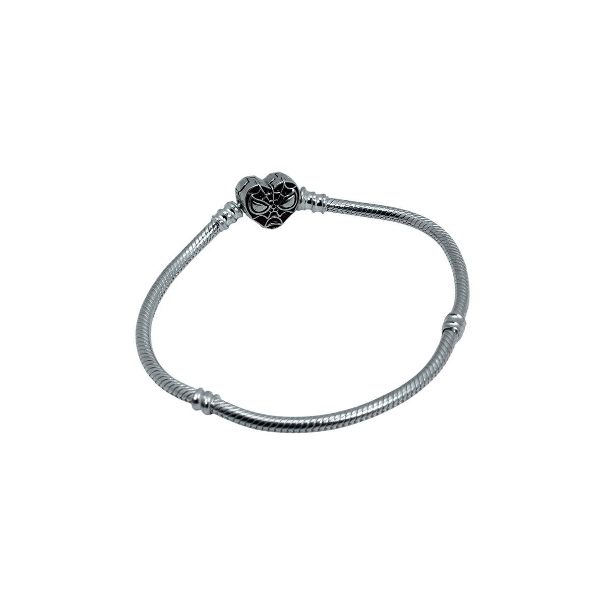 Pulsera pandora semirigida broche corazon spider-man