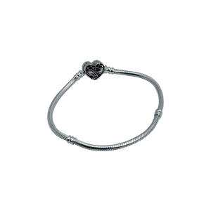 Pulsera pandora semirigida broche corazon spider-man