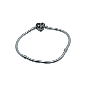 Pulsera pandora semirigida broche corazon spider-man