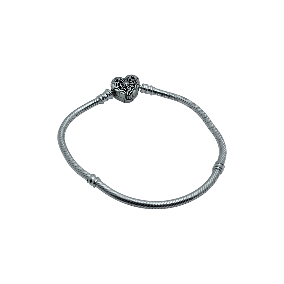 Pulsera pandora semirigida broche corazon spider-man