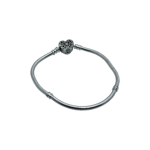 Pulsera pandora semirigida broche corazon spider-man
