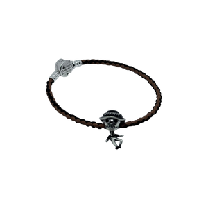 Pulsera pandora rey leon cuero trenzado