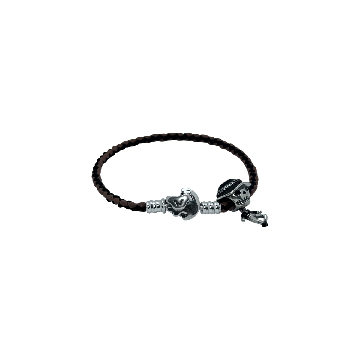 Pulsera pandora rey leon cuero trenzado