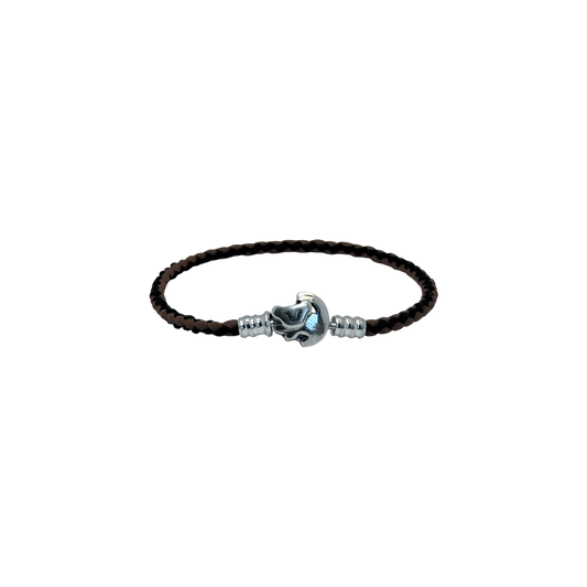Pulsera pandora rey leon cuero trenzado