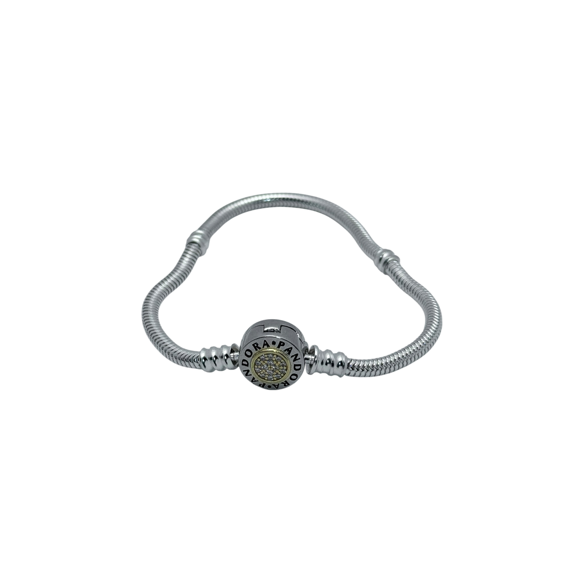 Pulsera pandora moments signature dos tonos