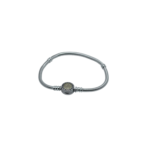 Pulsera pandora moments signature dos tonos