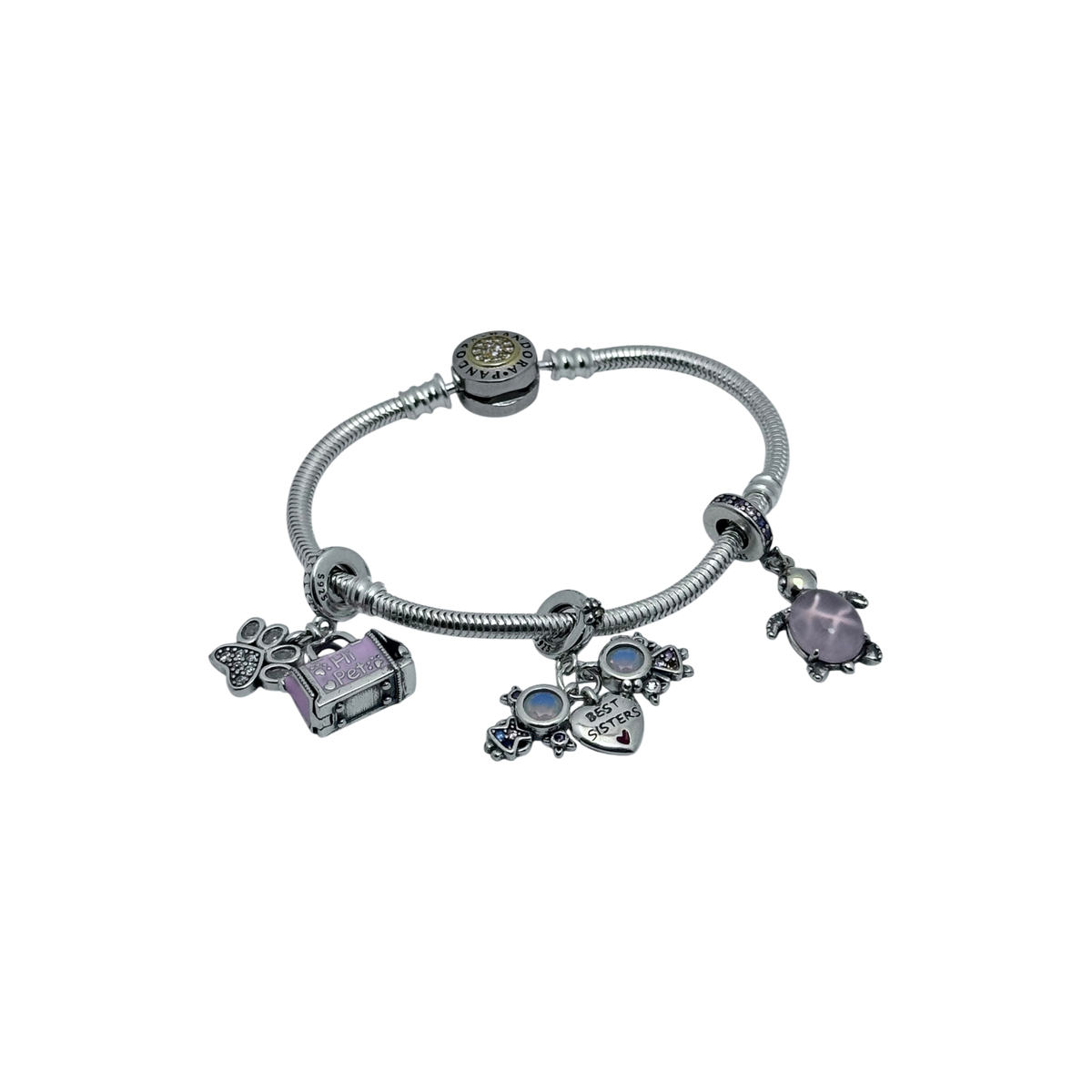 Pulsera pandora moments signature dos tonos