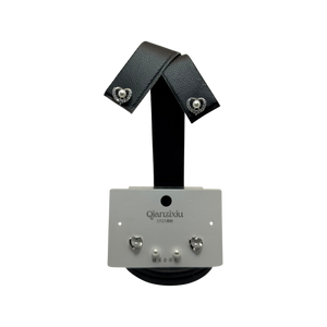 Secuencia de aretes corazon con perlas