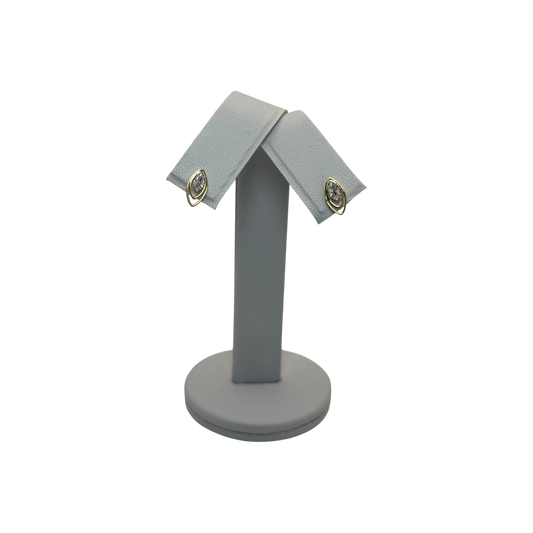 Arete figura de hojas con zircon