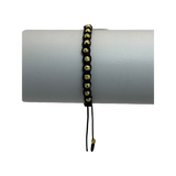 Pulsera tejida balin diamantado graduable