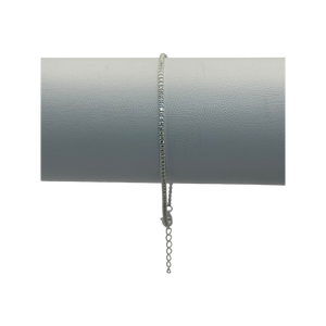 Pulsera tennis blanca graduable