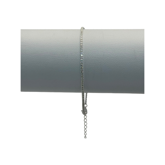 Pulsera tennis blanca graduable