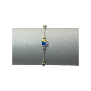 Pulsera zircon en forma de corazon