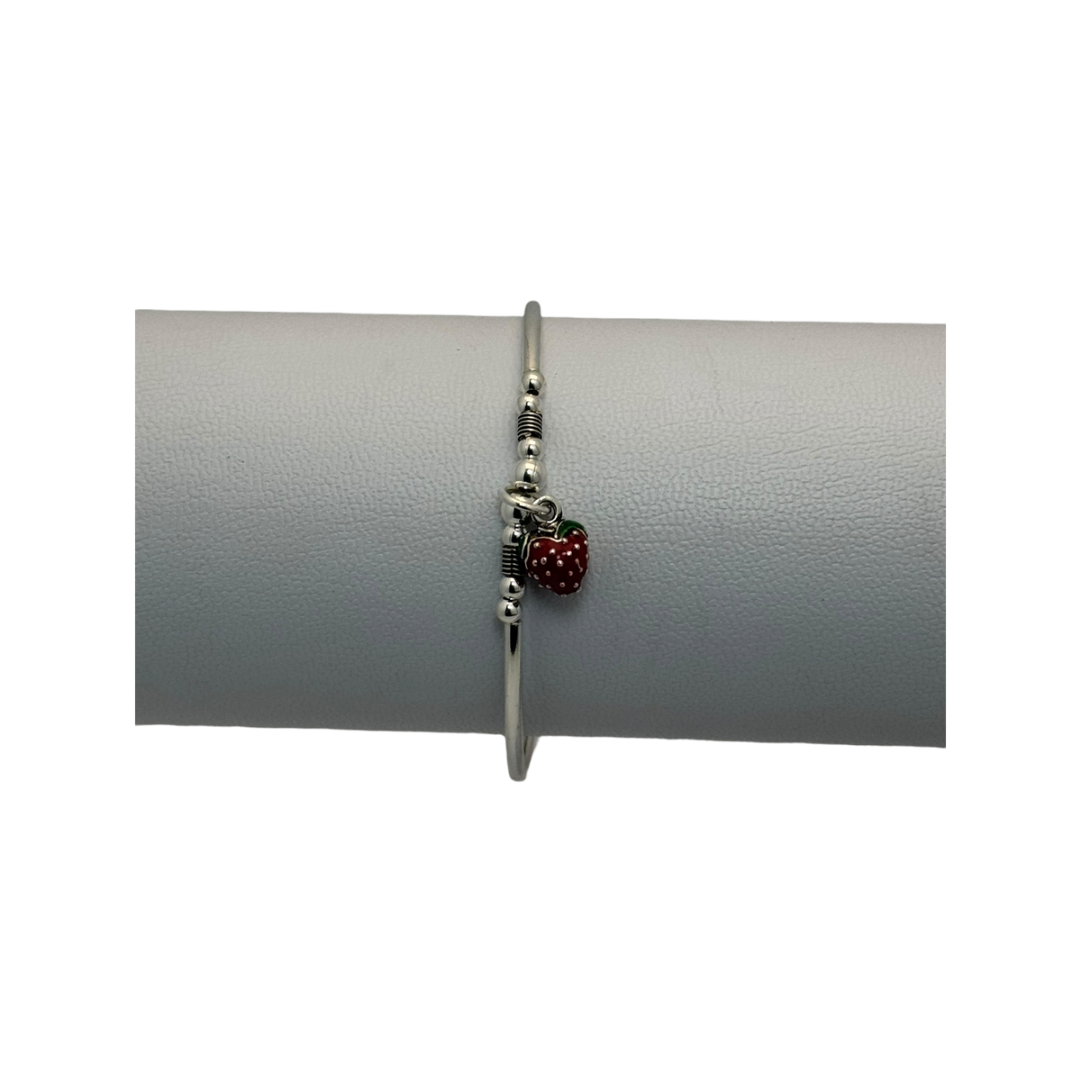 Pulsera semirrígida colgante de fresa