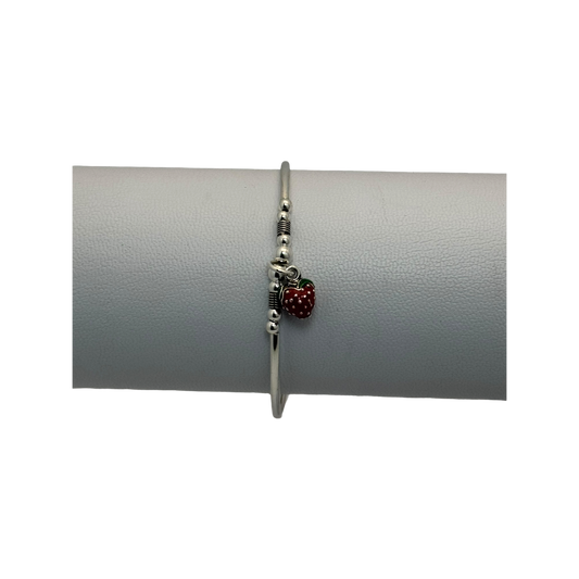 Pulsera semirrígida colgante de fresa