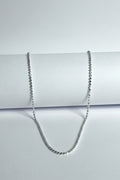 Cadena para mujer - Balin diamantado - Plata ley 925