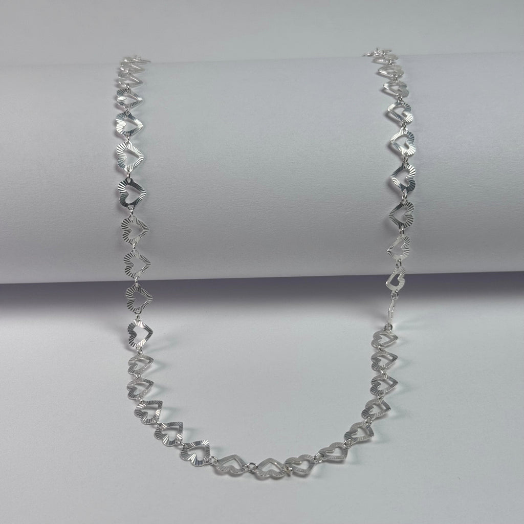 Cadena para mujer - Corazones - Plata ley 925