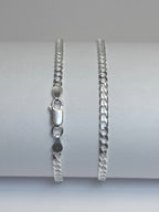 Cadena para hombre - Eslabon cuadrado - Plata ley 925
