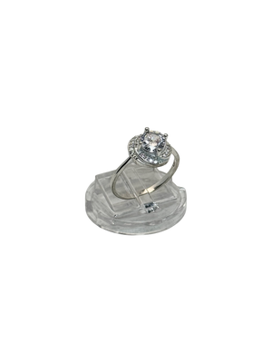 Anillo de compromiso montura de petalos