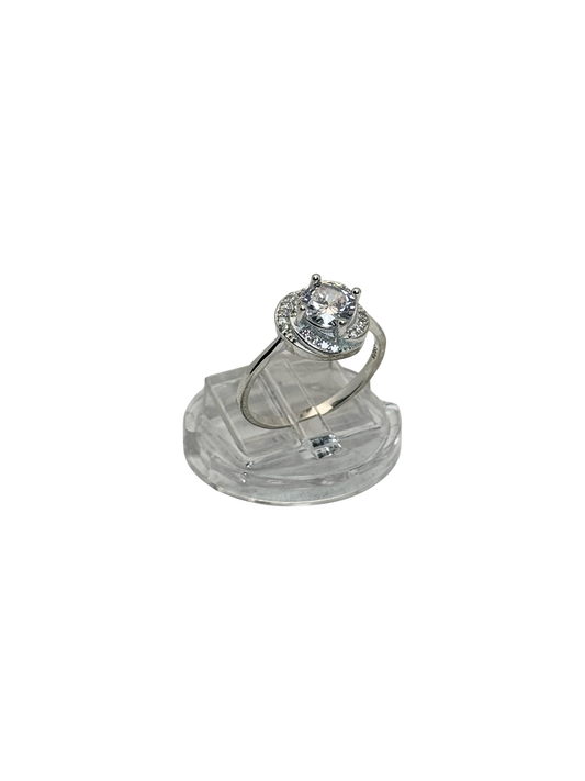 Anillo de compromiso montura de petalos