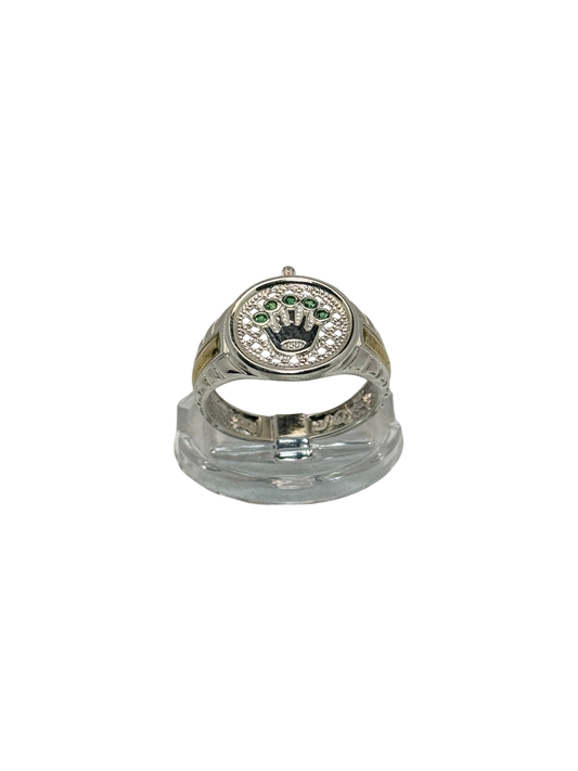 Anillo tipo sello corona de rolex