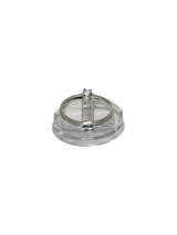 anillo de compromiso solitario con zircon transparente